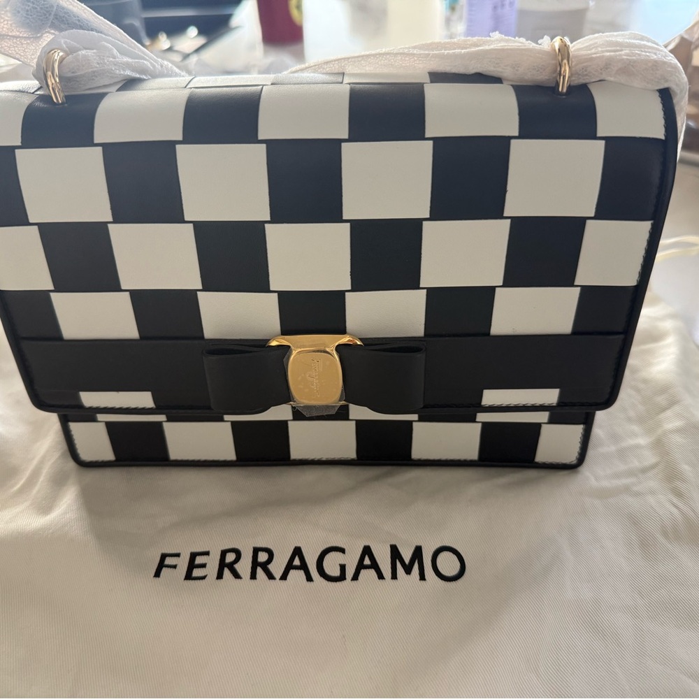 Limited Edition Authentic Salvatore Ferragamo Shoulder Bag.
